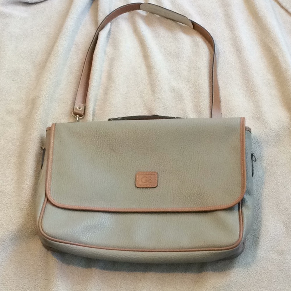 Geoffrey Beene Pebble Leather Briefcase